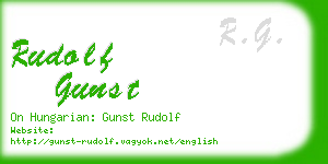 rudolf gunst business card